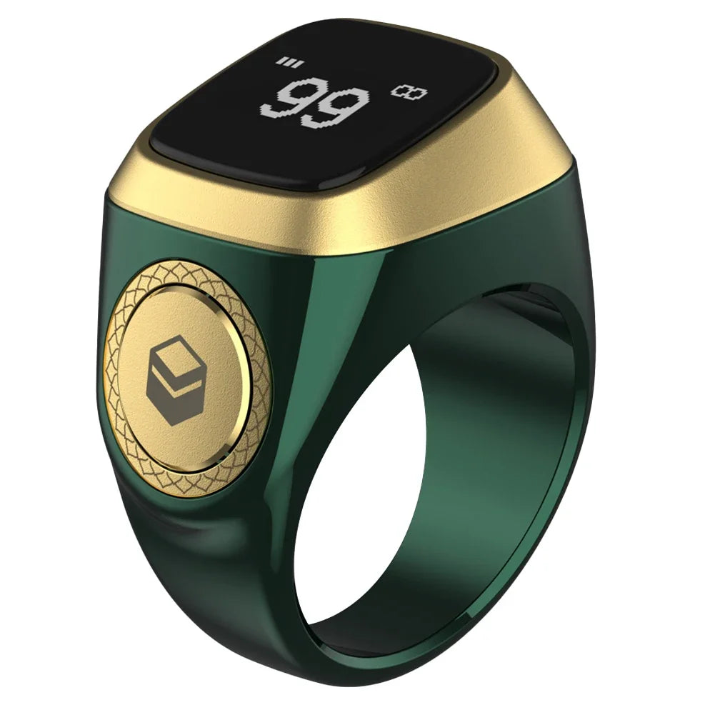 Smart Zikr Ring With Digital Counter, Vibration Alerts, and Health Tracking China Mainland Tidesmit