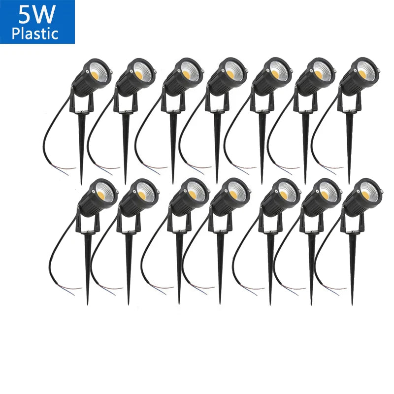 LED Garden Lights Outdoor Waterprof Lawn Lamp 220V110V12V 5W10W15W20W Landscape Spike Bulb IP65 Led Light Garden Path Spotlights