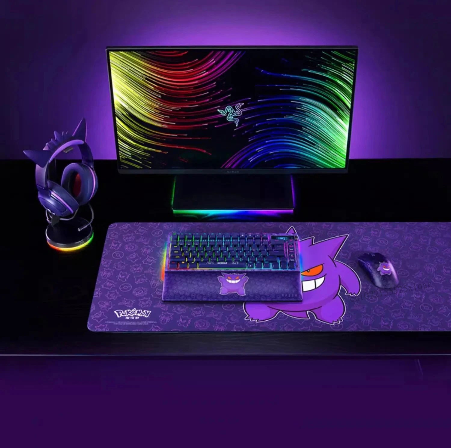 Razer Gengar Kraken Kitty V2 RGB Wired Gaming Headset - Gengar Purple Tidesmit