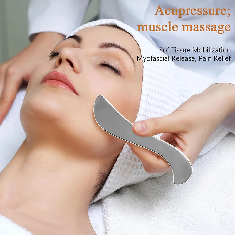 Fascia Scraper Stainless Steel IASTM Tool for Deep Tissue Muscle Relief Fascia Gun Tidesmit