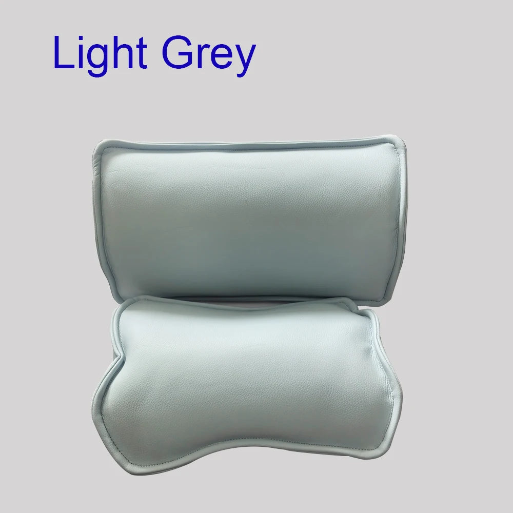 Dental Chair Memory Foam Neck and Waist Support Pillow Set Massage Chairs Light Grey Tidesmit