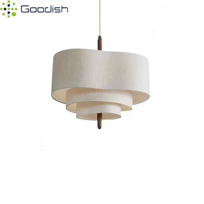 Wabi Sabi Fabric LED Pendant Light 58cm - Adjustable Ambient Lighting Tidesmit