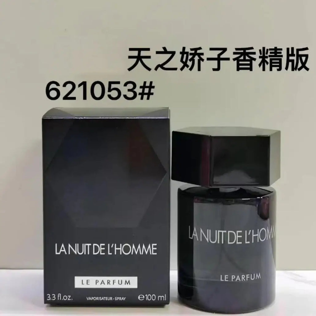 Yves Saint Laurent La Nuit de L'Homme Le Parfum 100ml: oriental woody unisex fragrance in a sleek black bottle.