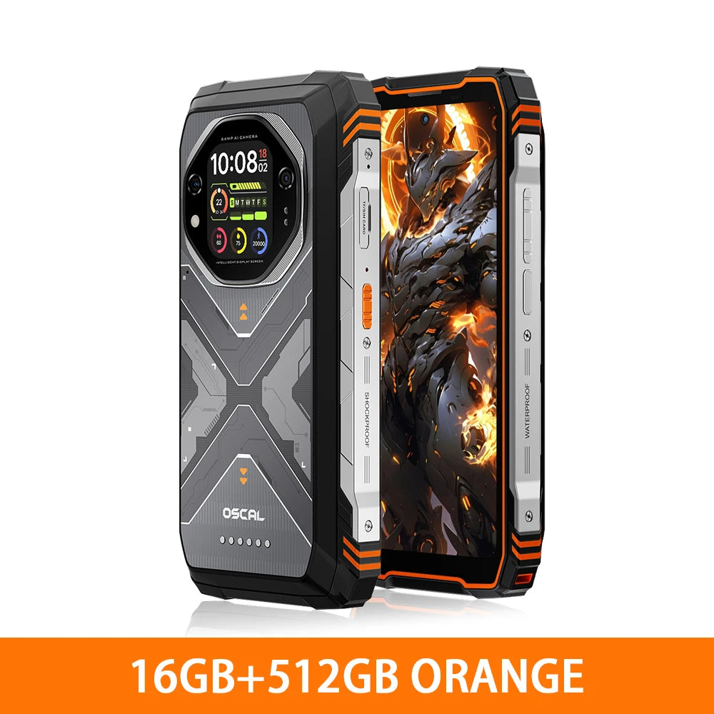 Blackview OSCAL TANK 1 Rugged Smartphon 5G 6.78" FHD+Display Cell Phone16GB+512GB 20000mAh 64MP Telephone Portabl Android 15 NFC