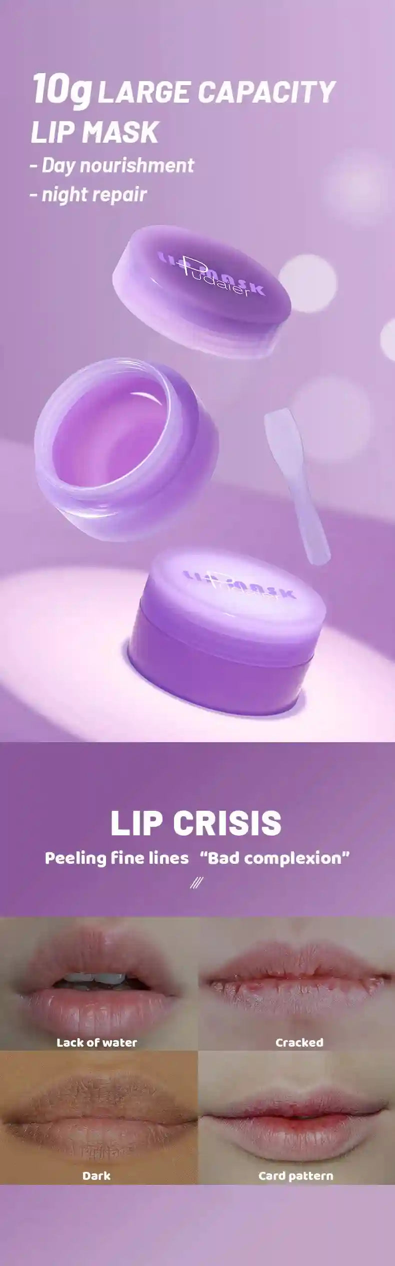 Overnight Lip Mask | Hydrating Lip Treatment for Dry Lips | Tidesmit Lip Care Tidesmit