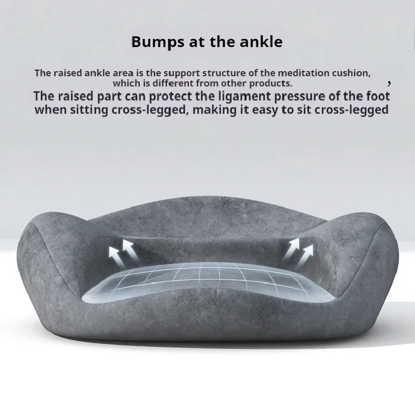 Ergonomic Meditation Cushion 60x60x22cm Memory Foam Floor Seat Pillow for Tailbone & Hip Support Comfortable Yoga Floor Chair