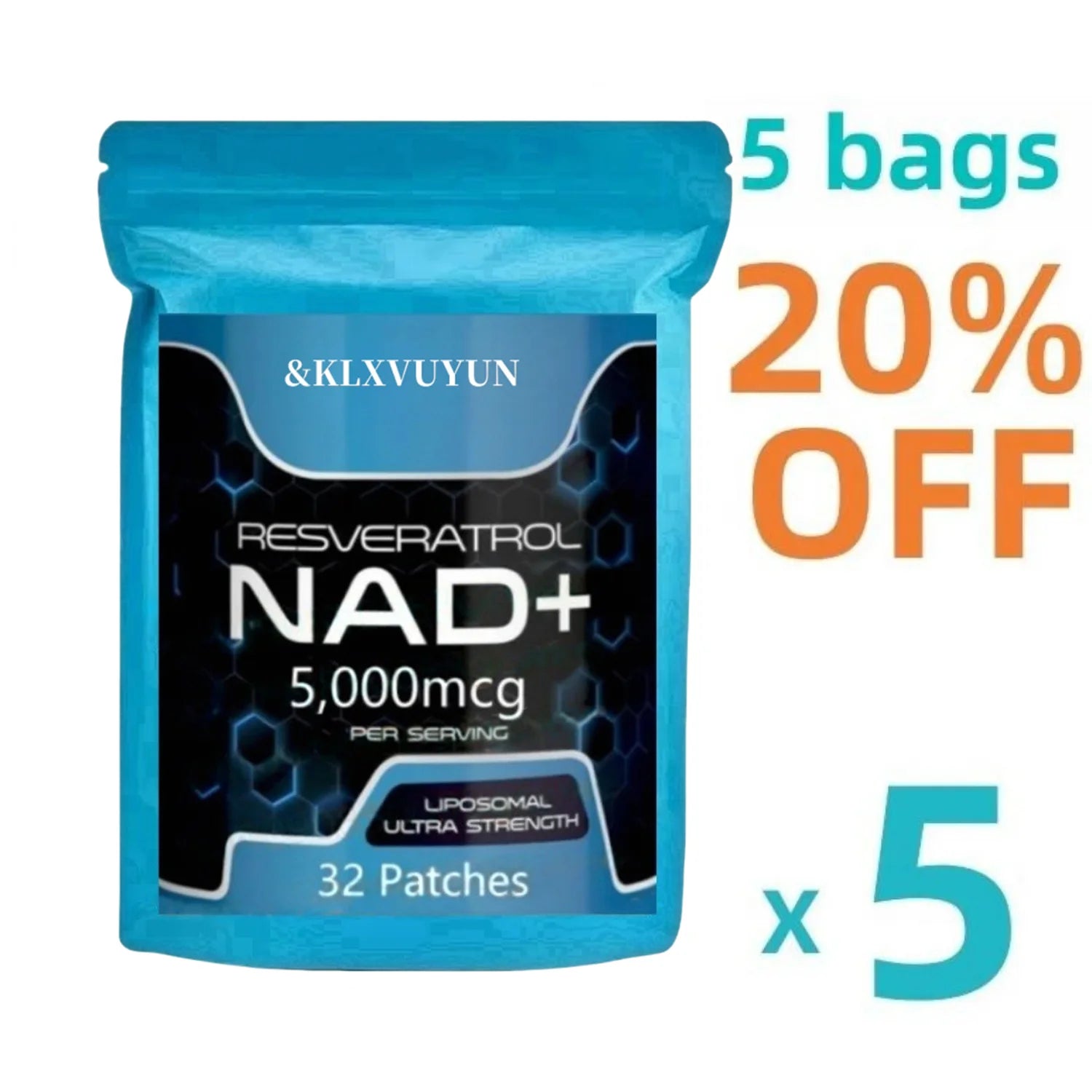 NAD Plus Transdermal Patches 32 Patches(30-Day Supply), 1 Month Supply