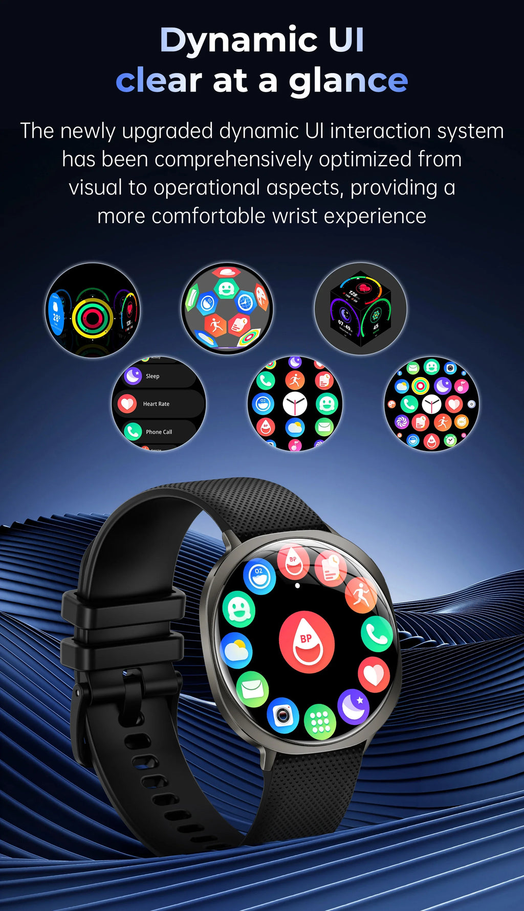 New M301 Smart Watch Round AMOLED Curved Screen Dial Call Alarm Clock Flashlight Health Tracking Fitness Smart Watch Women