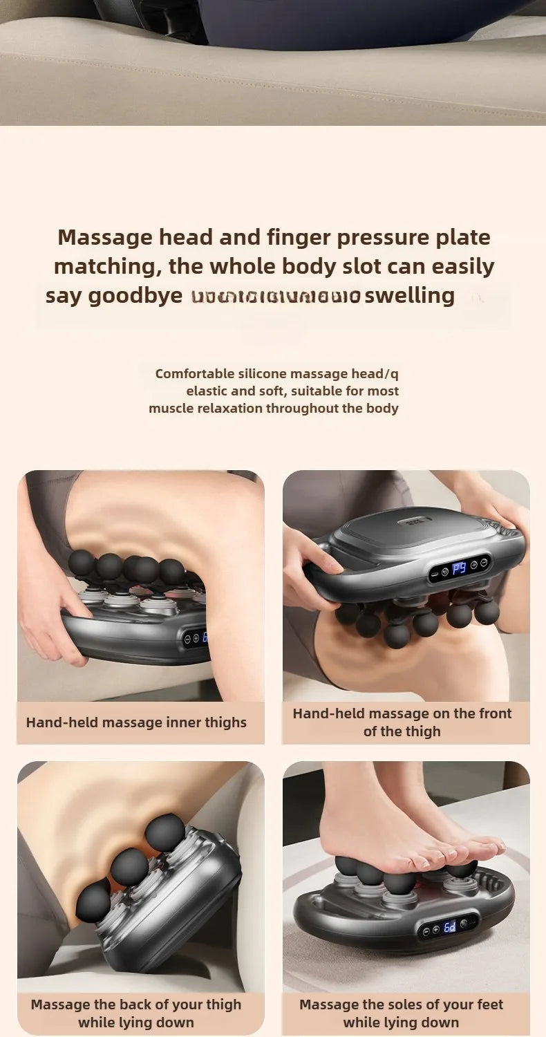 Deep Tissue Muscle Massager - 12-Head Percussion Back Therapy Tool Back Massage Instrument Tidesmit