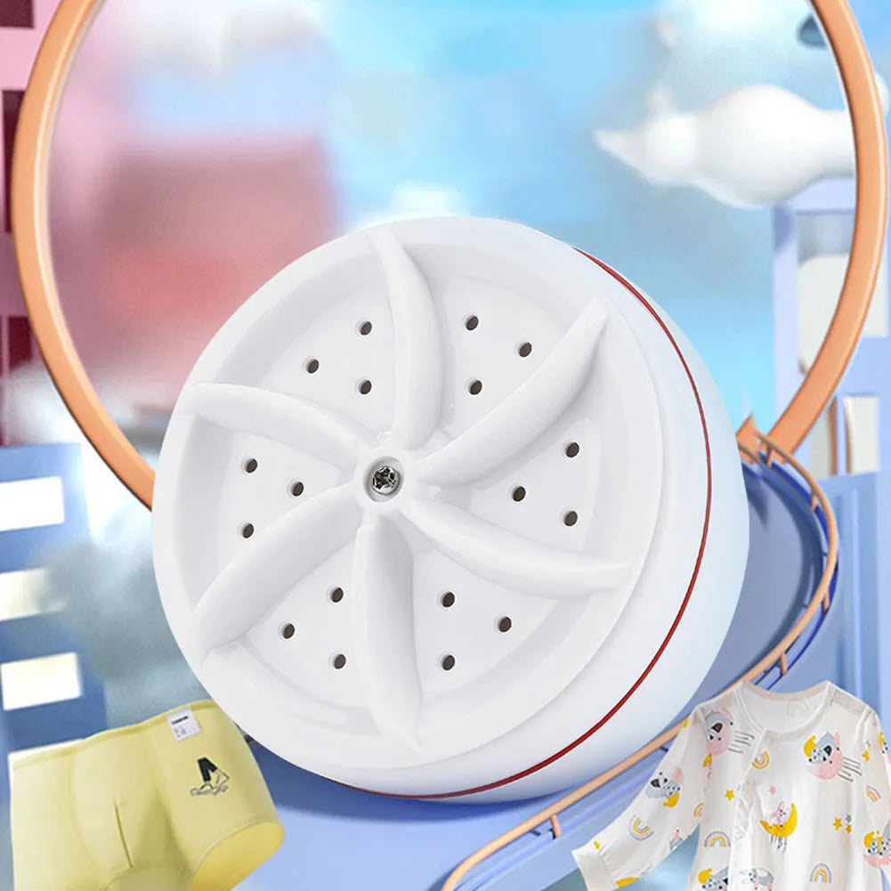 Tidesmit portable mini turbine laundry washer for travel cleaning with compact low noise bubble rotation technology