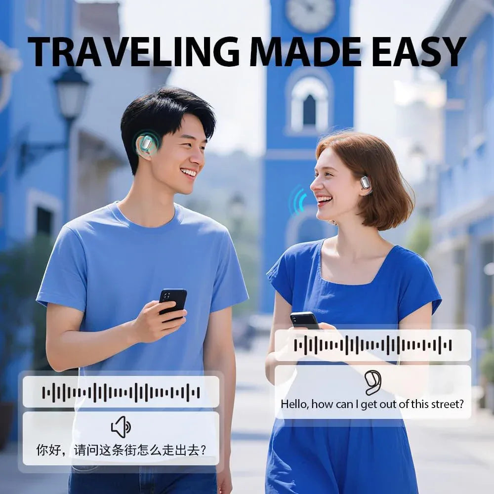Tidesmit AI Translating Earbuds: 144 Languages Real-Time Touch Screen Tidesmit