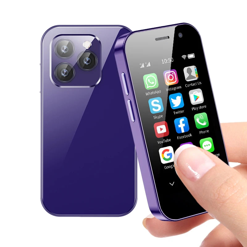SOYES XS14 Pro 3.0in 4G Mini Smartphone Android 9.0 Dual Sim Face ID Dual Camera WIFI Bluetooth FM Hotspot GPS OTG Mobile Phone