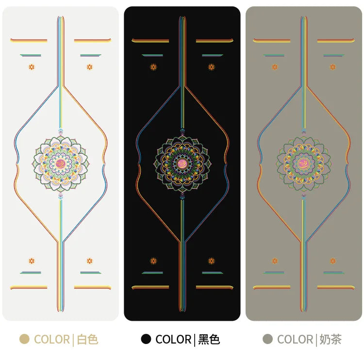 Rainbow Yoga Mat PU Natural Rubber Non-slip Sports Fitness Mat