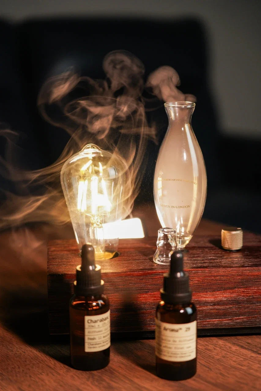 Waterless Pure Essential Oil Diffuser Nebulizer Aromatherapy Diffuser Electric Wooden Glass Home Aroma Essential Diffusers