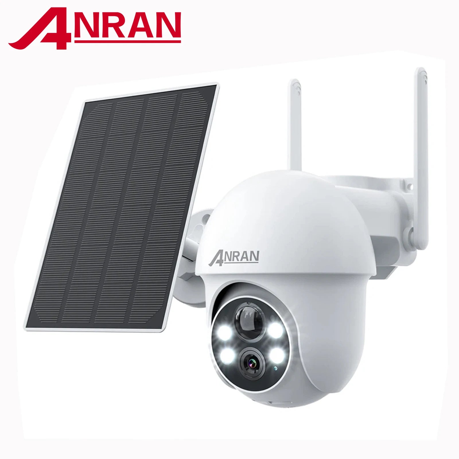 ANRAN 5MP 2K Solar Camera Rechargeable Battery PIR Humanoid Detection Outdoor PTZ Wireless WIFI Camera Full Color Night Vision