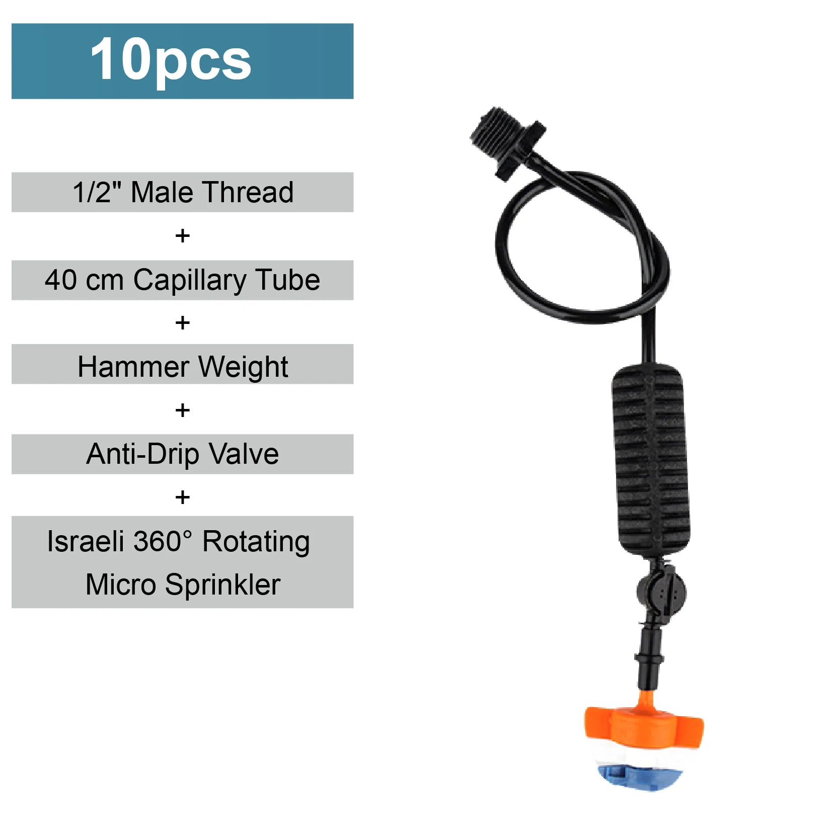 Greenhouse Hanging Mist Sprayer 360° Rotating Irrigation Spray Nozzle Fogging Sprinkler Nozzle for Garden Irrigation