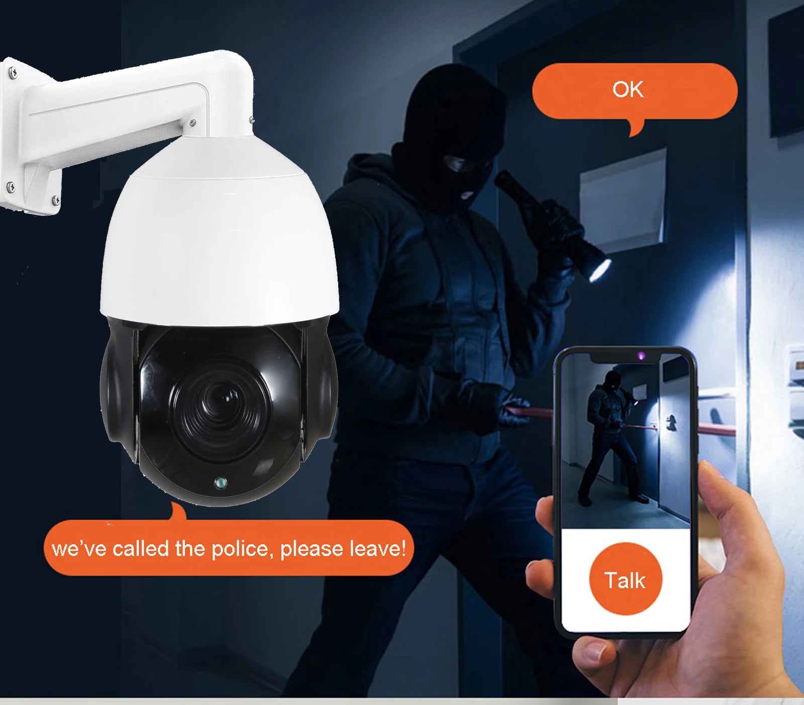 Onvif-Compatible IMX415 Hikvision-Compatible 4K 8MP 6MP 5MP 2MP Outdoor POE IP PTZ Cam Speed Dome Camera 30X Zoom PTZ IP Camera