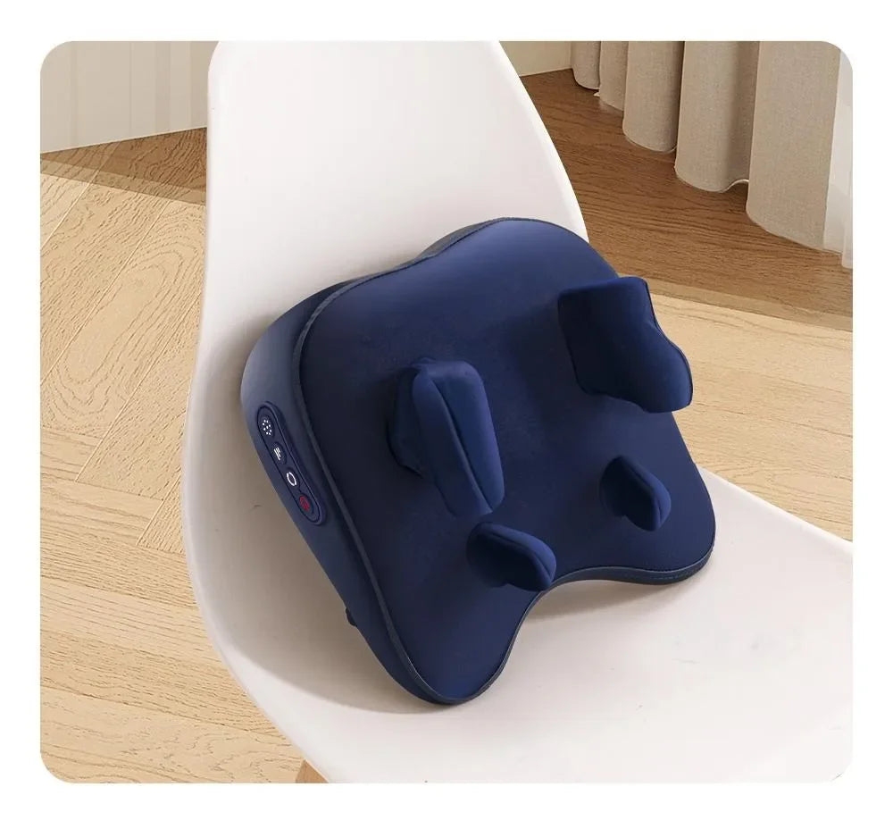 Shiatsu Neck Massager Wireless Rechargeable Heat Therapy - Tidesmit Relaxation Treatment Upgrade blue Tidesmit