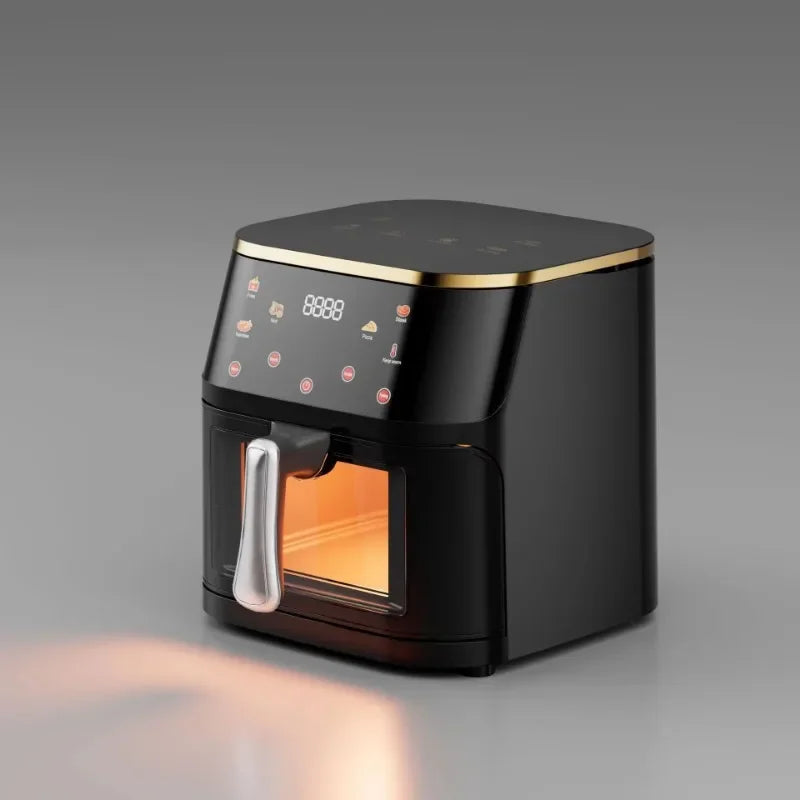 Household 8L Silver Crest Air Fryer 8L Stainless Steel Square Steam Oven with Digital Control