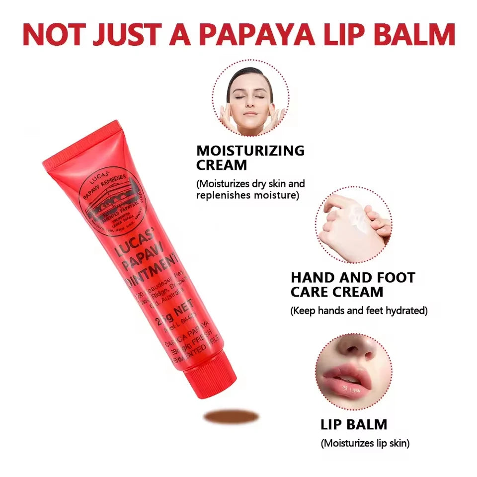 Lucas Papaw Ointment Lip Balm - Natural Papaya Moisturizing Lip Treatment Lip Care Tidesmit
