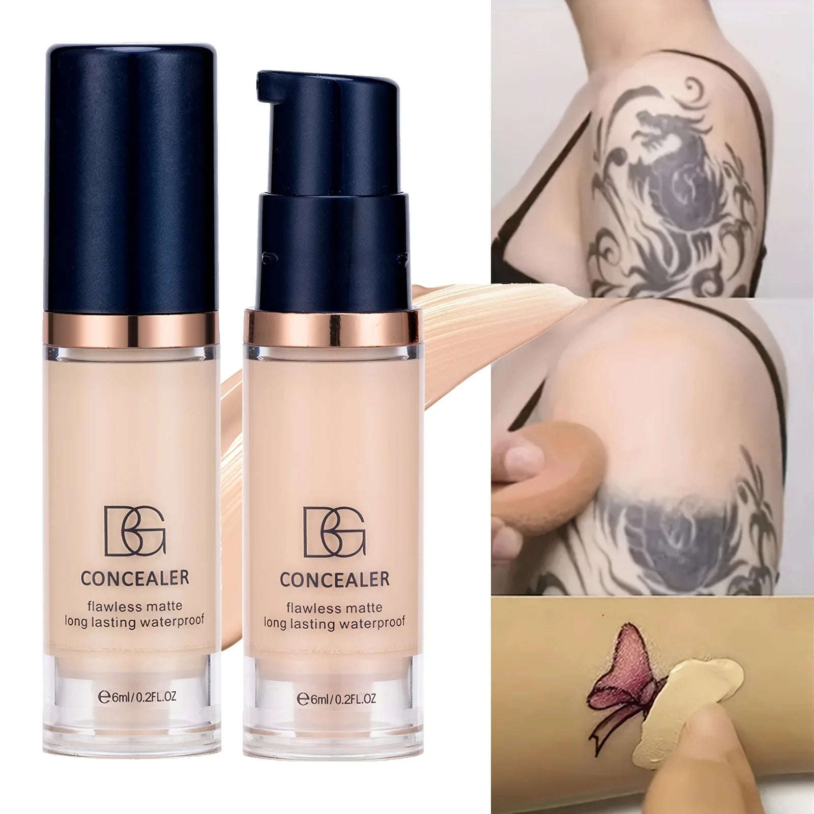 Tidesmit mini matte full coverage liquid concealer and foundation for all skin types long-lasting waterproof finish