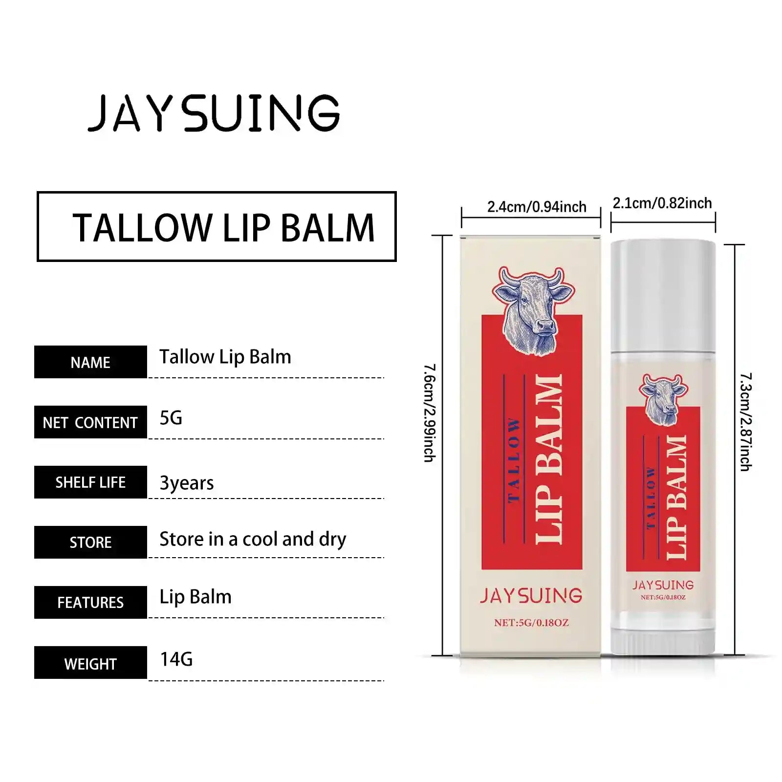 Tallow Lip Balm for Deep Hydration | Nourishing Lip Treatment 5g Lip Care Tidesmit
