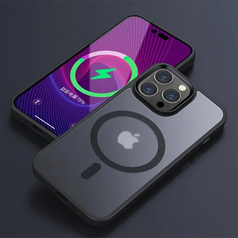 Magnetic iPhone Case with Wireless Charging & Military-Grade Drop Protection Tidesmit