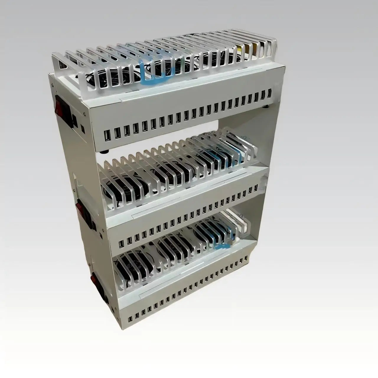 USB Phone Farm Hub - 60 Port Batch Sync Station for Multi-Device Power Tidesmit