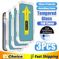 1-3PCS 8K HD Oleophobic Coating Easy Install Screen Protector For iPhone 17 Pro 17pro iPhone17pro Protective Tempered Glass iPhone17 Pro HD Glass Tidesmit