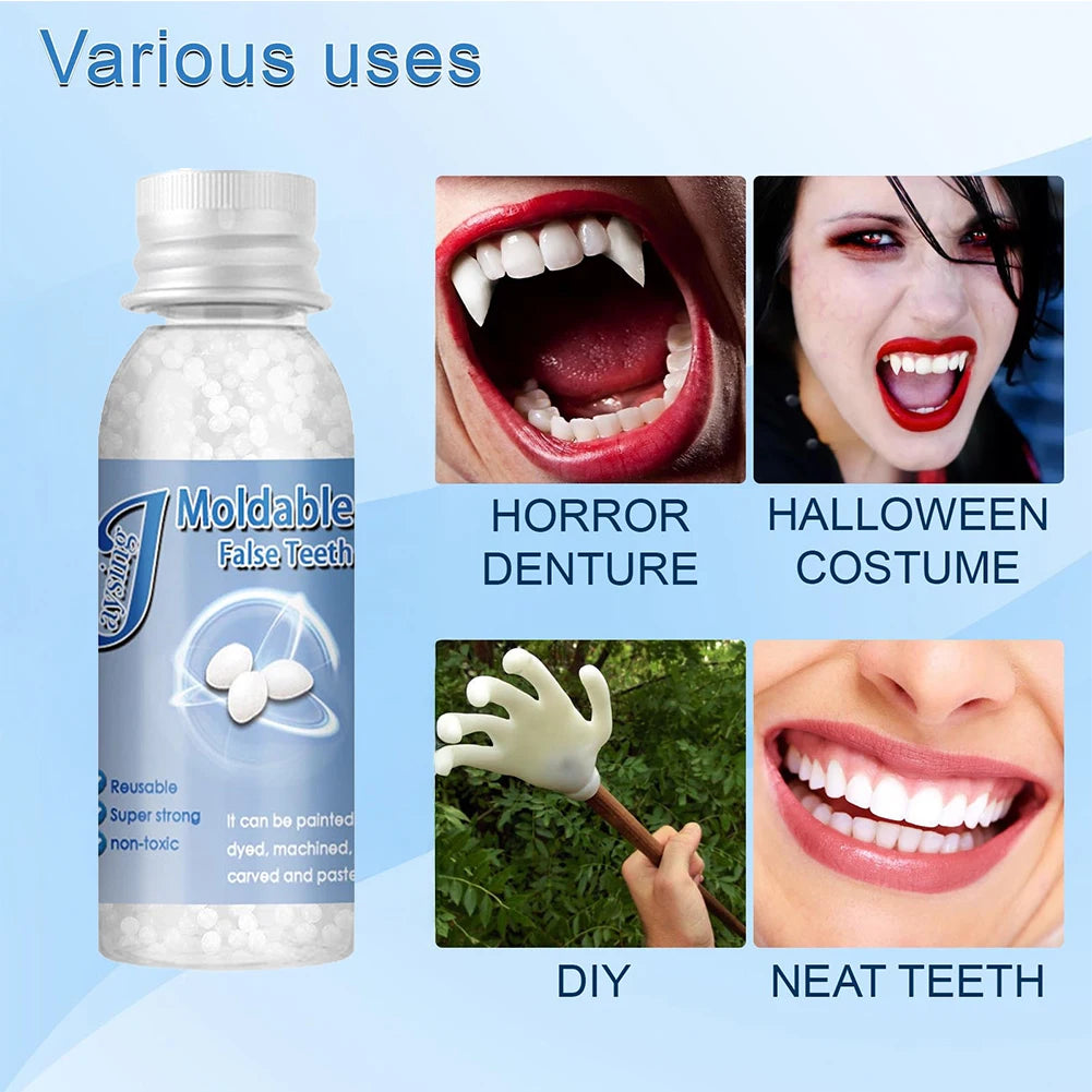 Tidesmit resin false teeth solid gums for temporary dental filling and restorative denture care