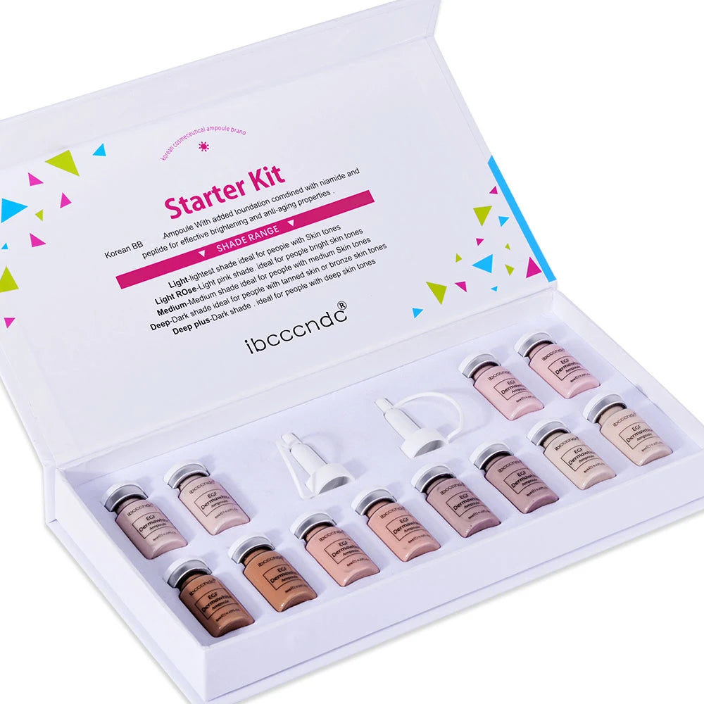 Tidesmit Korea BB Cream Glow starter kit with niacinamide and peptide serum for radiant face makeup texture detail