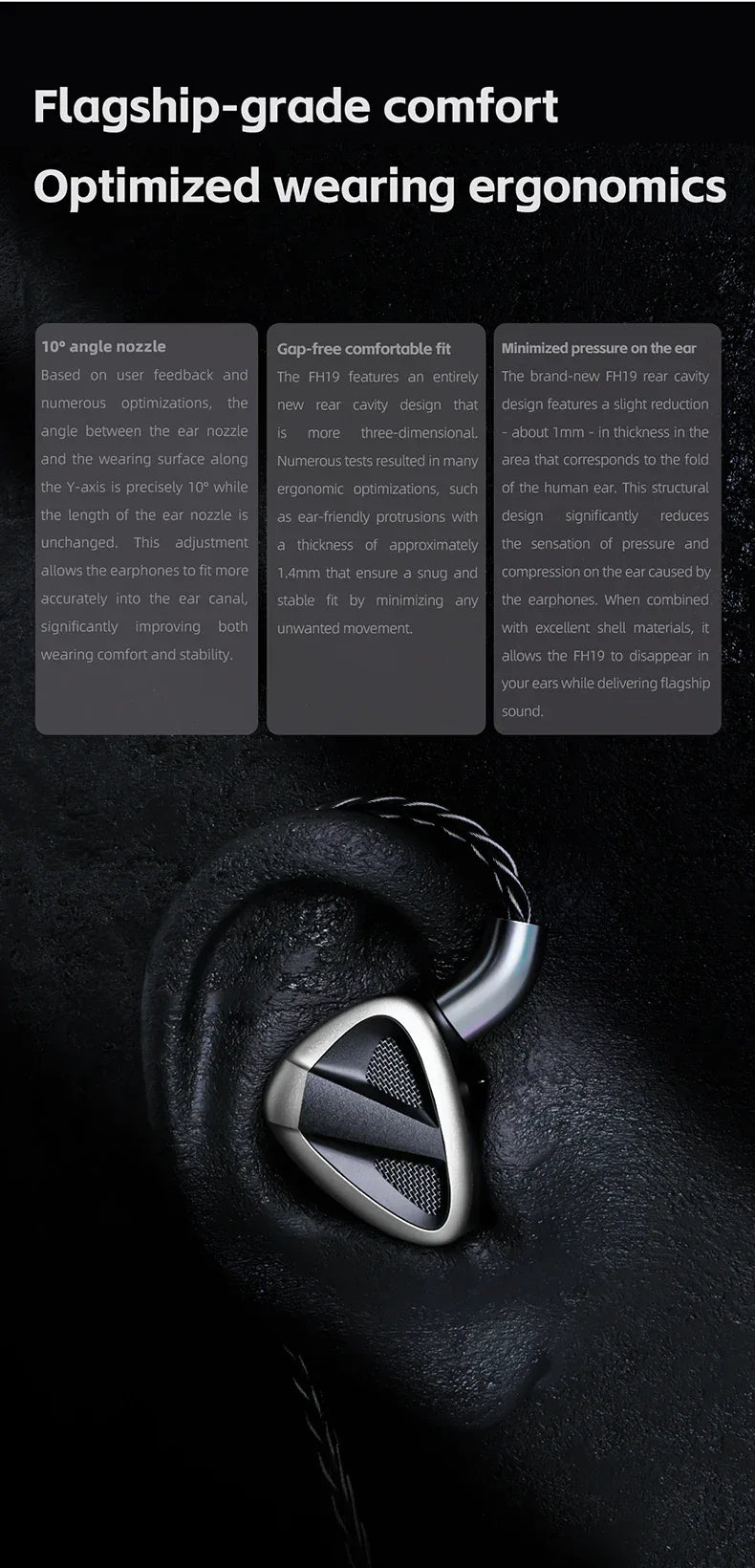 FiiO FH19 In-Ear Monitors 2DD+6BA Hybrid Audiophile Earphones by Tidesmit Tidesmit