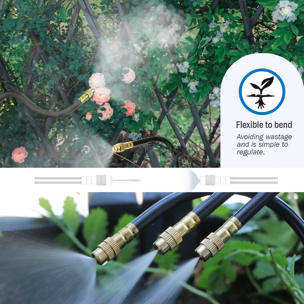 30-10m Garden Bluetooth Smart Single-channel Timer Irrigation Set Quick Connect 360° Adjust Adjustable Atomized Watering System