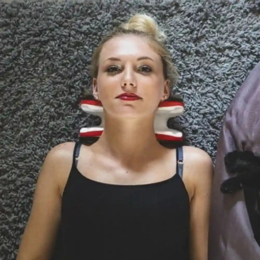 Cervical Neck Traction Pillow - Ergonomic Spine Relaxer for Relief Relaxation Treatment Tidesmit