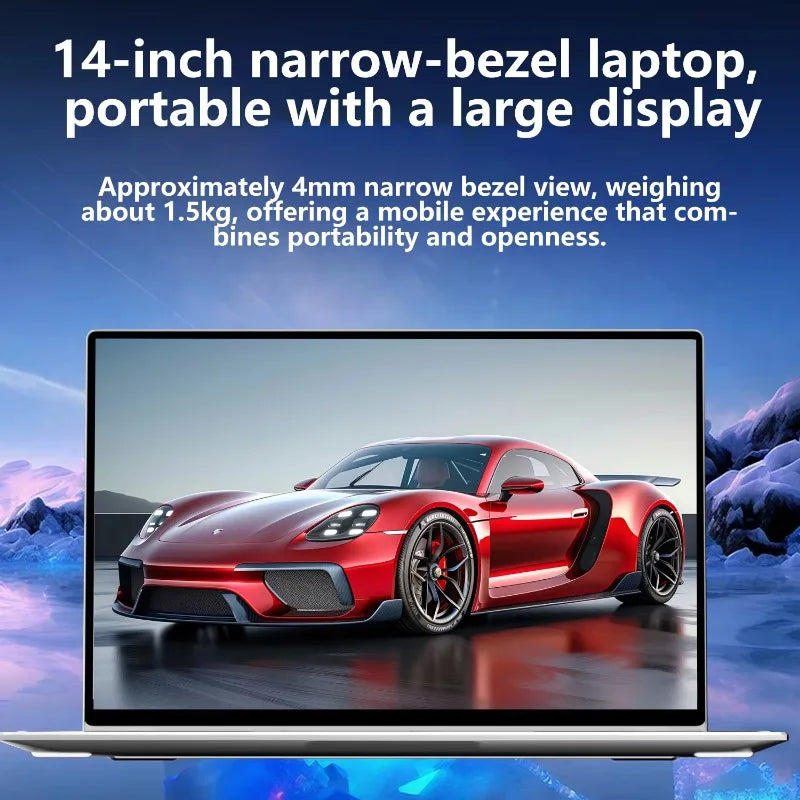 Chic 14.1 Inch Laptop Intel 4405U,120Hz FHD IPS Screen,32GB RAM 2TB SSD,5000mAh Battery Backlit Keyboard
