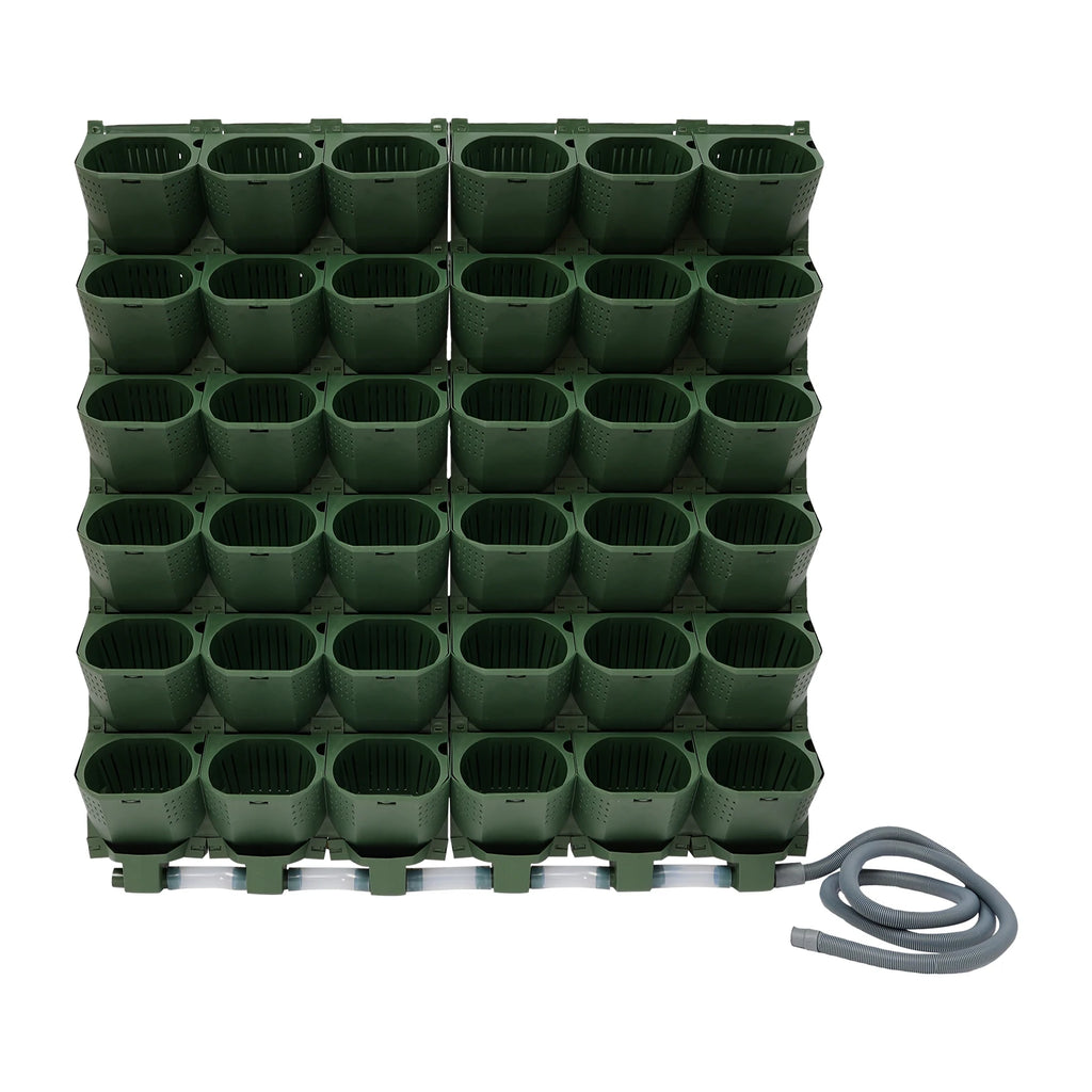 36 Cups Vertical Wall Planter Kit W/Auto Drip Irrigation Smart Timer & LCD Display Home Garden Grow Bag Garden Planter