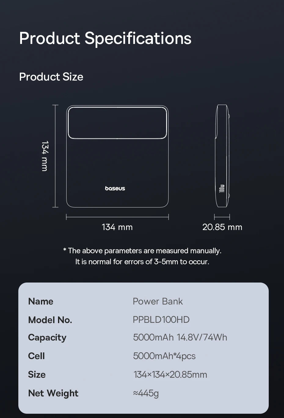 100W Fast Charging Power Bank 20000mAh PD for Laptops by Tidesmit Tidesmit