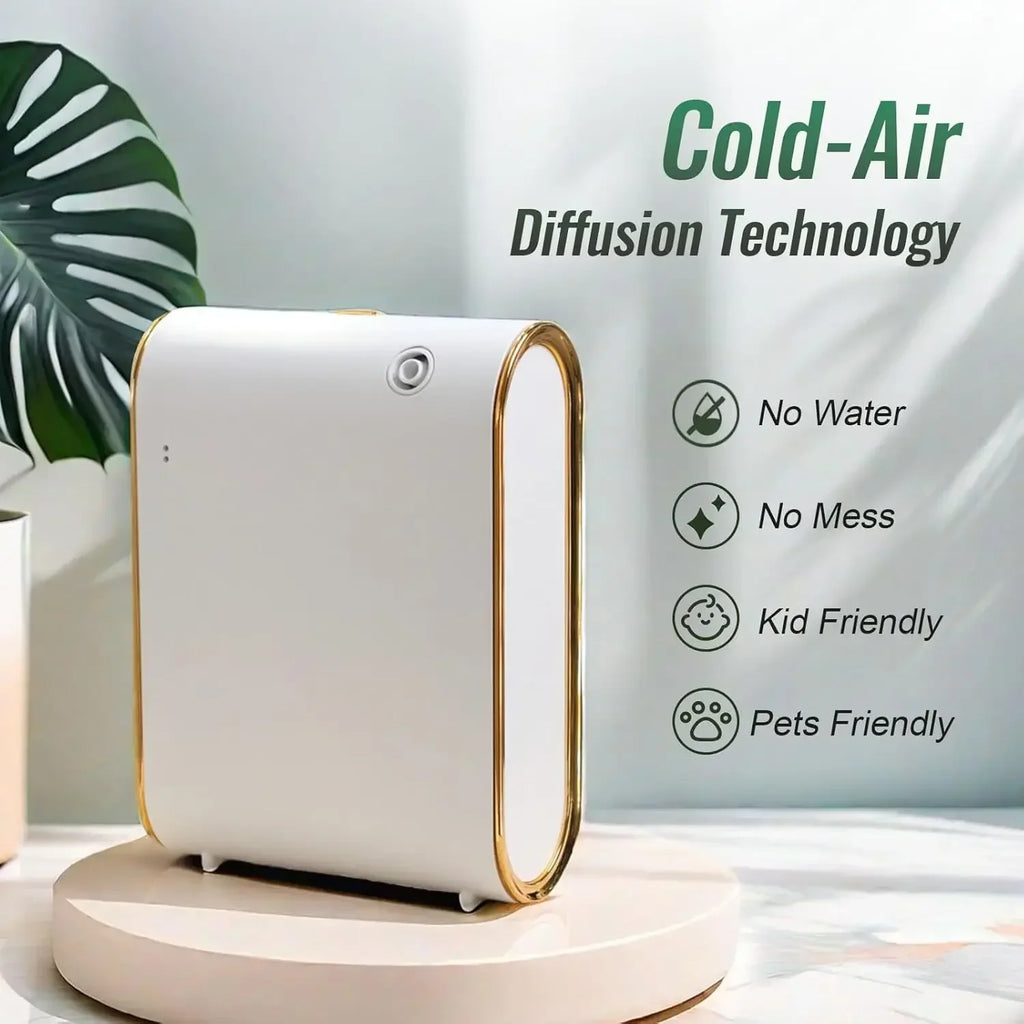 Bluetooth Professional Aroma Diffuser Machine 350ML Waterless Essential Oil Diffuser Electric Smell for Home Room Fragrance
