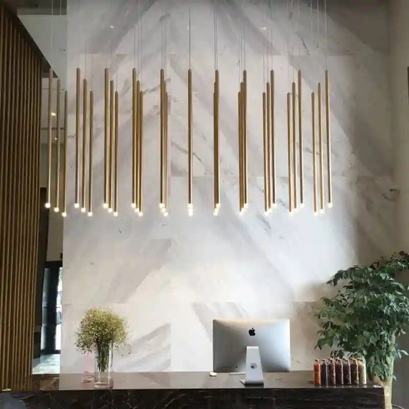 Crystal Stair LED Ring Light | Modern Dimmable Hanging Chandelier Tidesmit