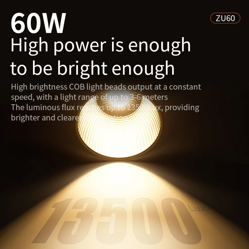 LED Video Light 60W-80W Bi-Color COB Studio Lamp for Content Creation Tidesmit