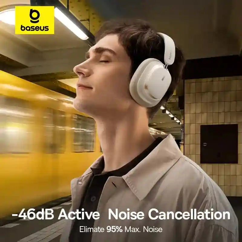 Wireless Headphones with Active Noise Cancellation & 120H Battery Tidesmit