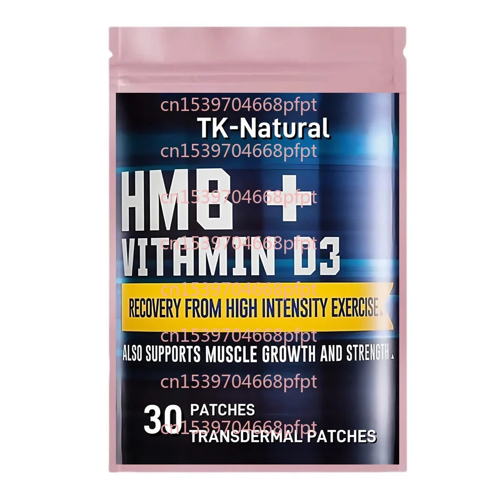 Tidesmit 30 HMB and Vitamin D3 transdermal patches for muscle growth, strength, and exercise recovery.