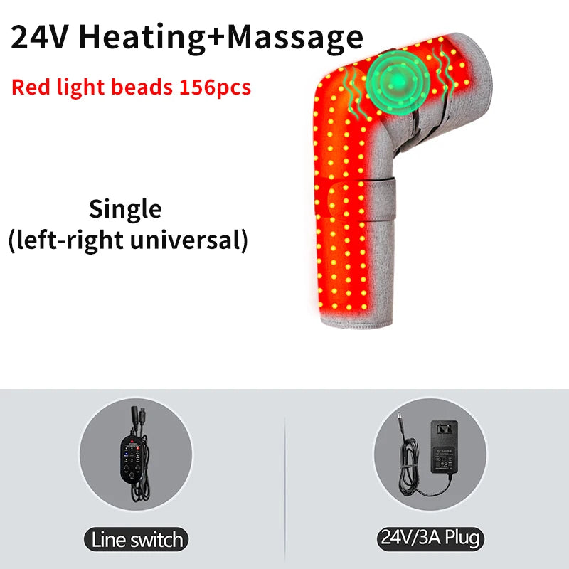 Red Light Therapy Knee Brace for Joint Pain - 24V Heating Massage Pad Massage Cushion 24V-Massage Tidesmit