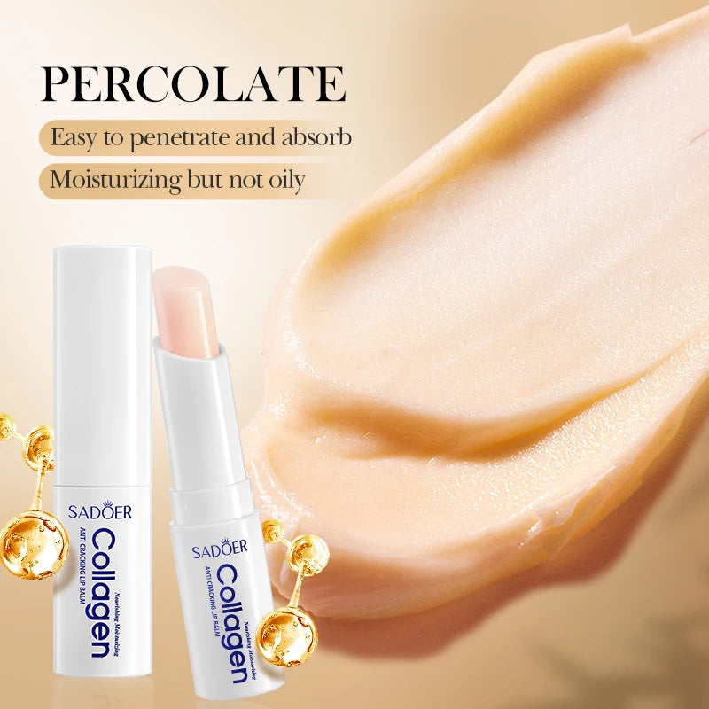 Moisturizing Lip Balm for Dry Lips - Hydrating Collagen Treatment Stick Lip Care Tidesmit