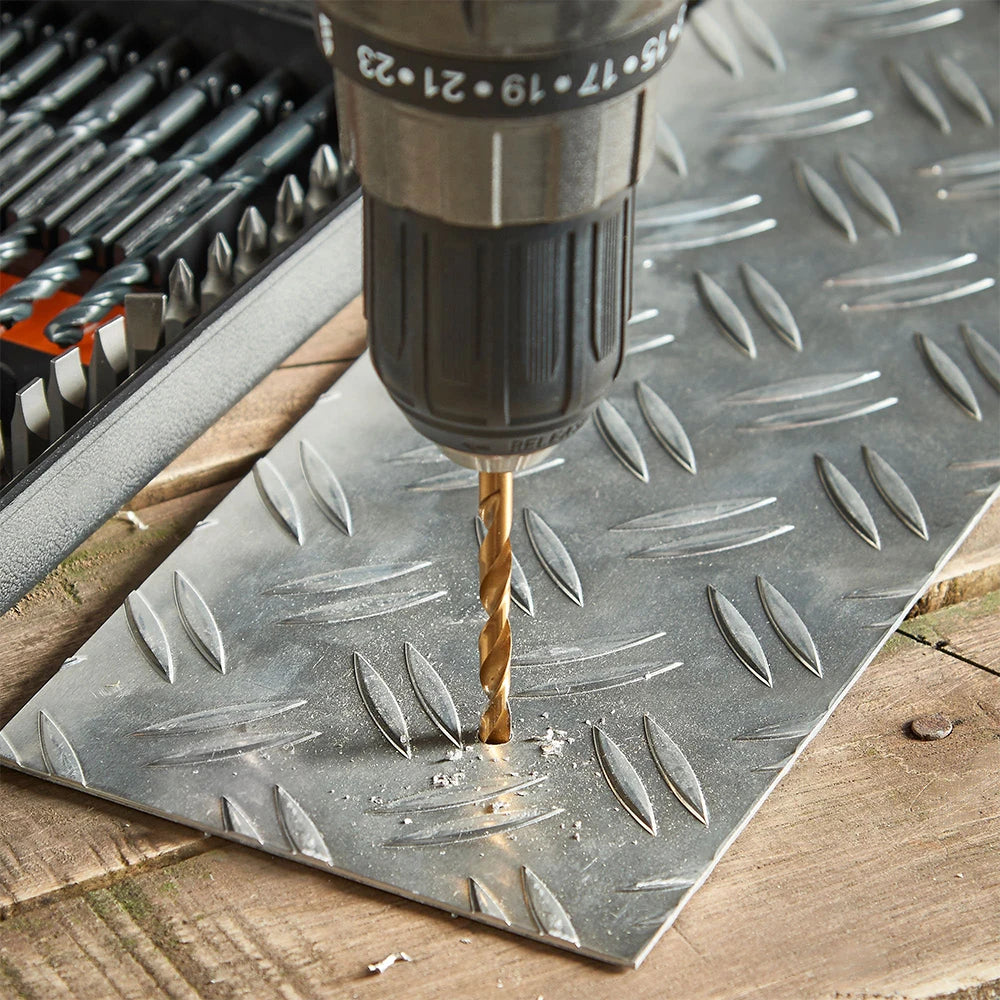 Podofo 246Pcs Complete Drill Bit Combination Set HSS Titanium Twist Wood Masonry Drill Screwdriver Bits with Storage Case
