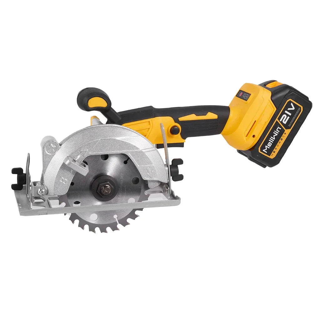 MELLWIN 5 Inch Brushless Electric Circular Saw Cordless Multi-Angle Saw Woodworking Power Tool Set For Makita 18V Battery Pin