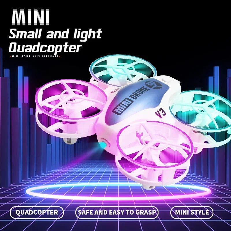 Mini Drone With Lights For Kids - Obstacle Avoidance UFO Quadcopter Tidesmit