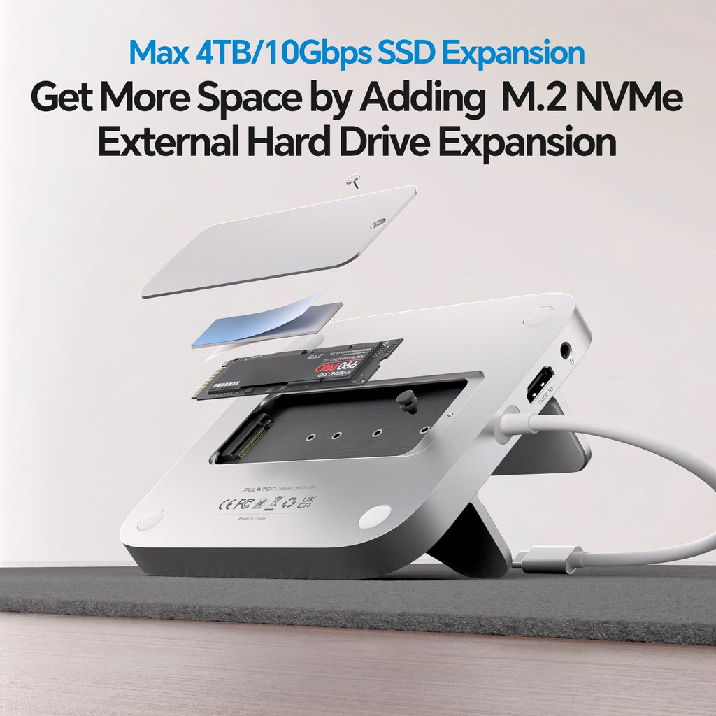 Mac Mini M4 Docking Station with 4K HDMI and M.2 SSD Expansion Tidesmit