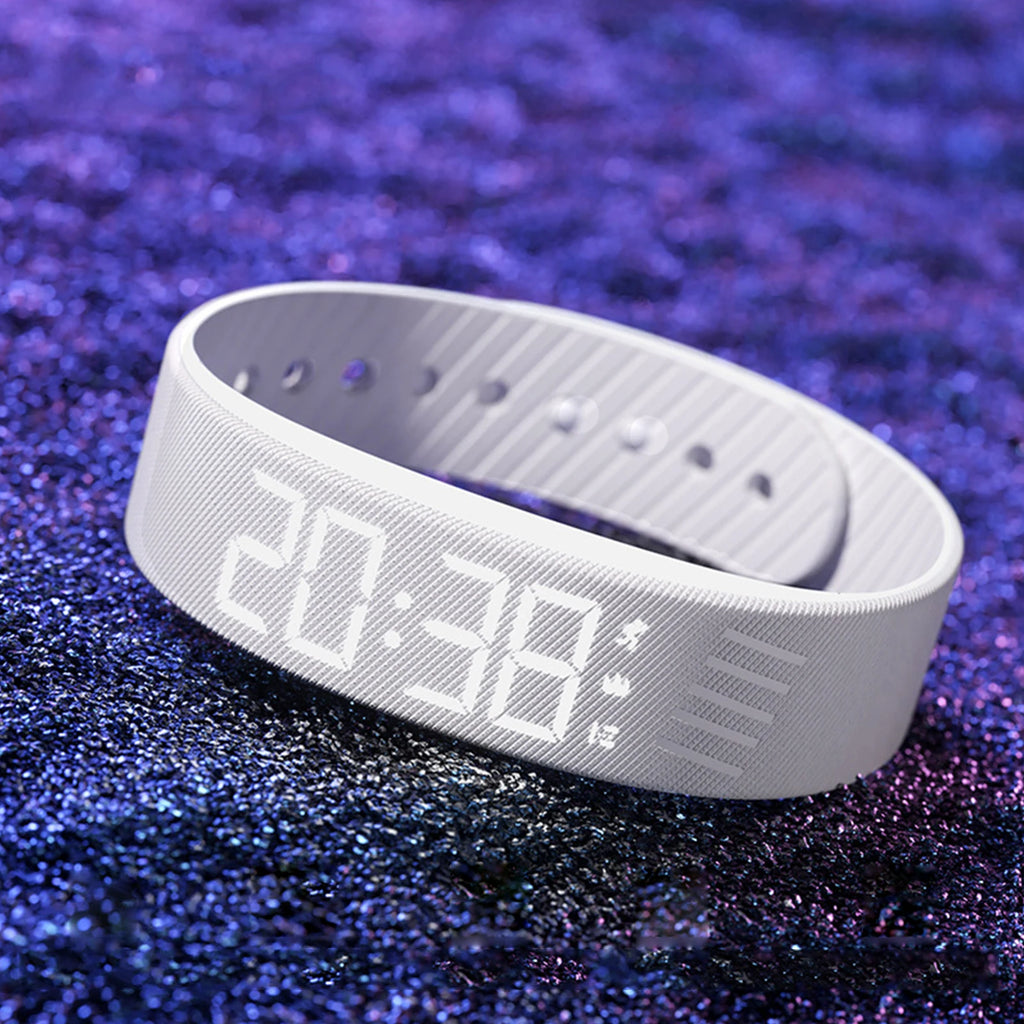 Vibrating Alarm Wristband Waterproof Silent Vibration Alarm Watch with Step Counter Pedometer for Heavy Sleepers Students
