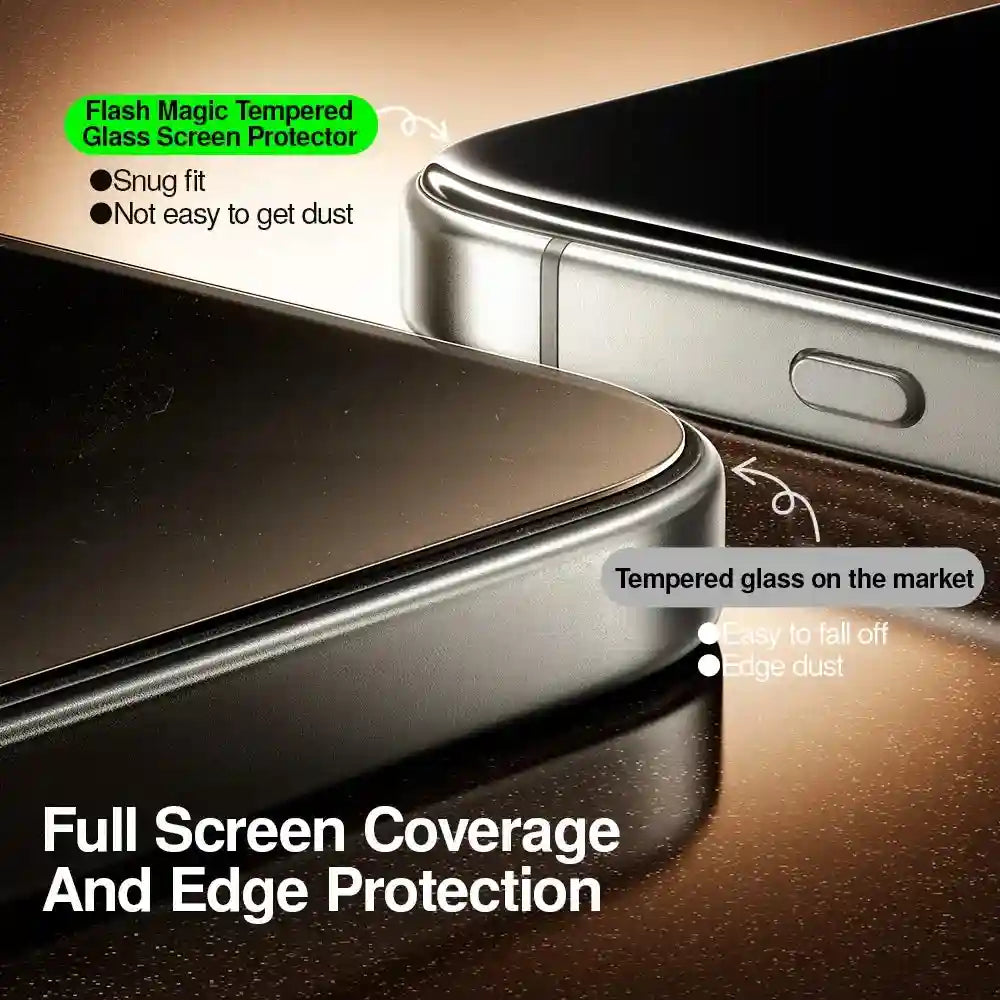 iPhone 17 Pro Max Screen Protector | Dust-Free 9H Tempered Glass AE Tidesmit